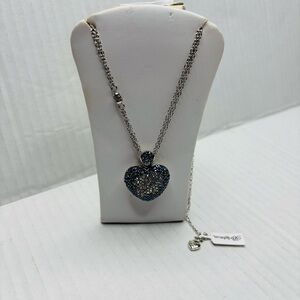 New BRIGHTON Love Is All You Need Blue Ombré Crystal Heart Necklace